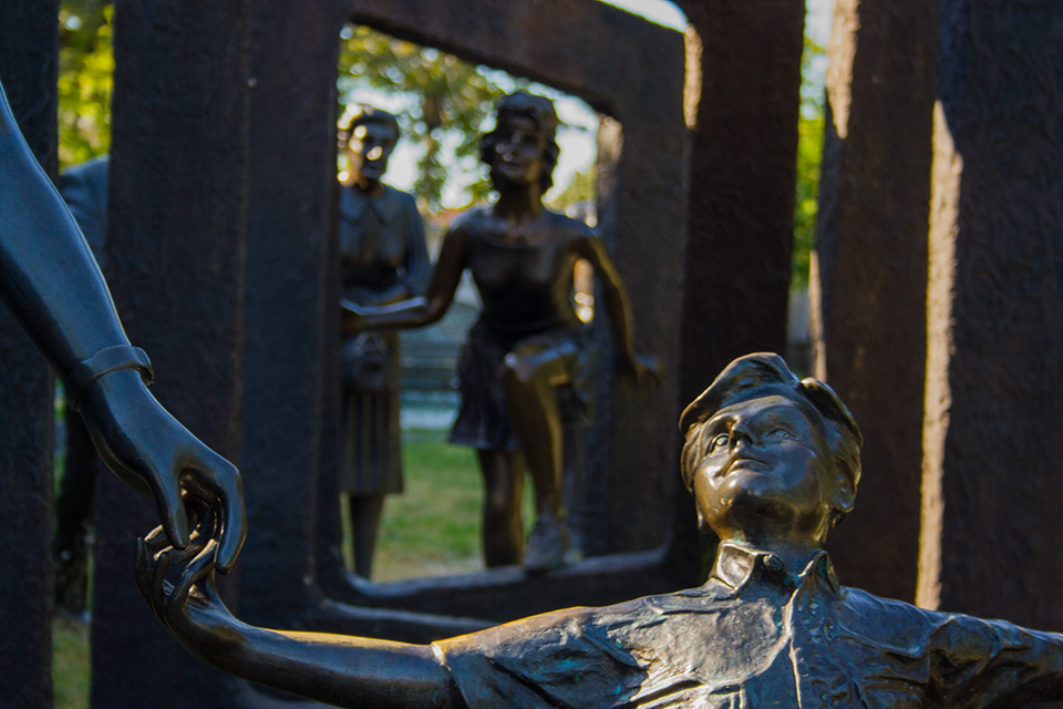 Photo of stautes of people